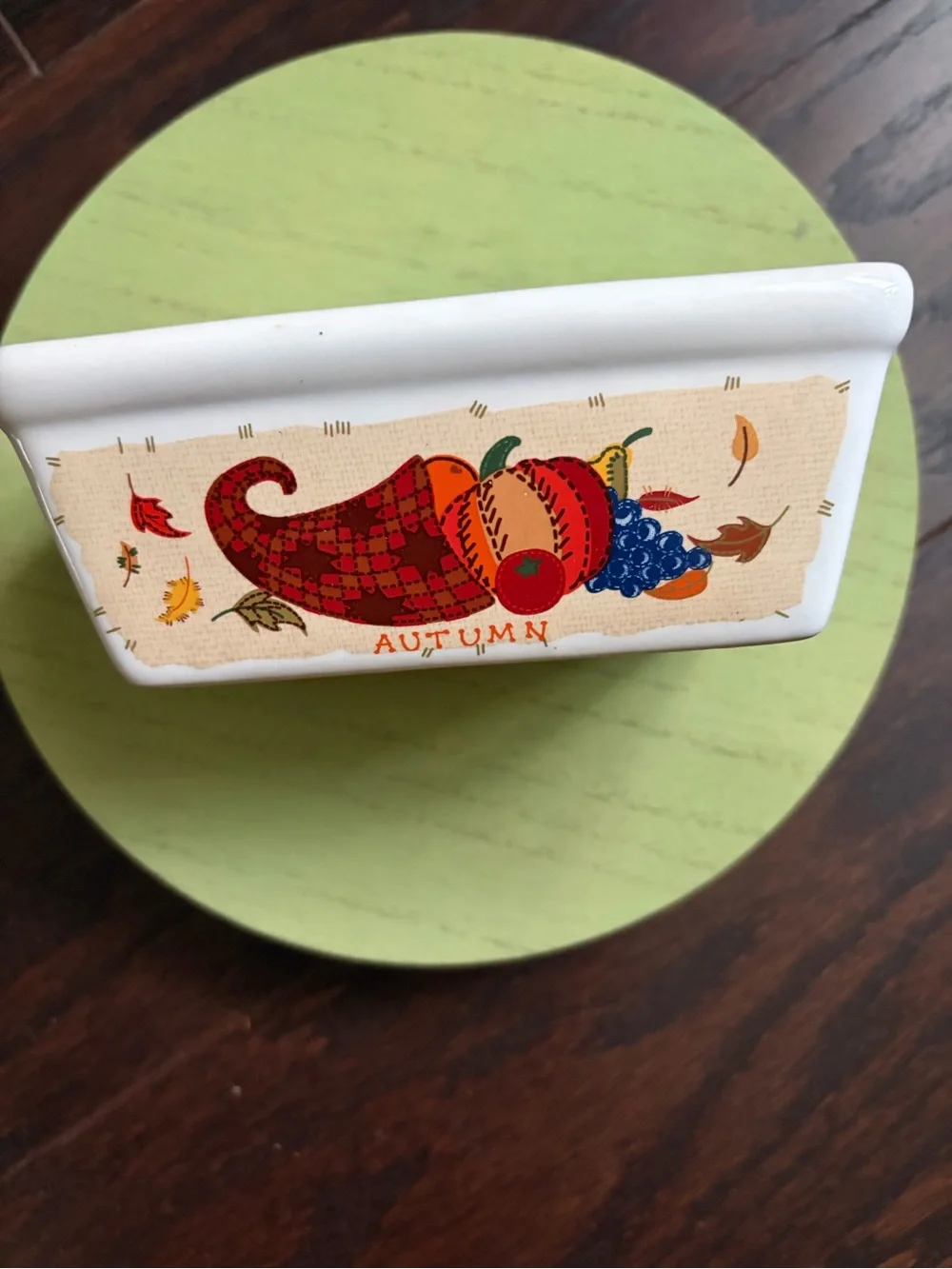 Autumn Cornucopia Ceramic Planter - Fall Harvest Design